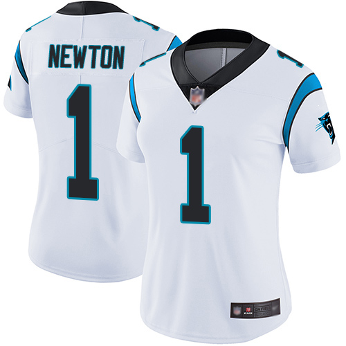 Carolina Panthers Limited White Women Cam Newton Road Jersey NFL Football #1 Vapor Untouchable->youth nfl jersey->Youth Jersey